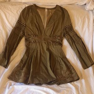 Embroidered mini dress